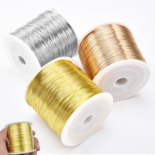 100m X 3 Spule Schmuckdraht 0.3mm, Basteldraht Dünn Draht zum Basteln Perlendraht für DIY Perlen Ringe Armbänder Schmuckherstellung Bastelarbeiten 100m X 3 Spule Schmuckdraht 0.3mm, Basteldraht Dünn Draht zum Basteln Perlendraht für DIY Perlen Ringe Armbänder Schmuckherstellung Bastelarbeiten von LZYDKH
