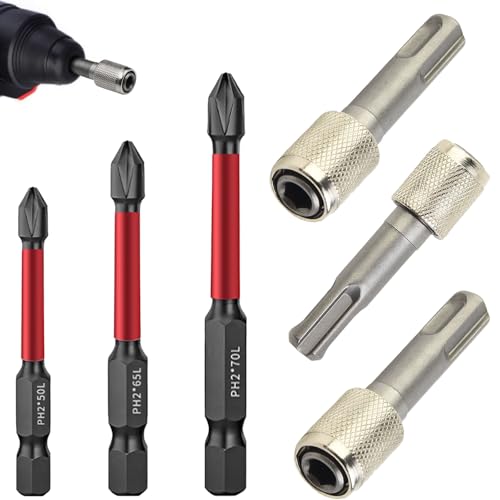 3 Stück SDS Plus Adapter, 6,35mm Bohrerhalter +50 mm 65 mm 70 mm Je 1 Kreuzbohrer, Sechskantschaft SDS Bithalter für Normales Bohrfutter für Erdbohrer Wohndekorationsprojekte 3 Stück SDS Plus Adapter, 6,35mm Bohrerhalter +50 mm 65 mm 70 mm Je 1 Kreuzbohrer, Sechskantschaft SDS Bithalter für Normales Bohrfutter für Erdbohrer Wohndekorationsprojekte von LZYDKH