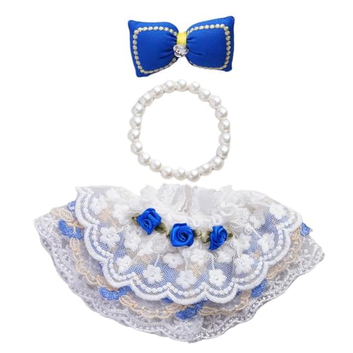 Kleidung für 17 cm große Puppen und Plüschtiere, süßes Kleid mit Kunstperlen-Halskette, Rock-Up-Zubehör, ohne Puppen-Schleife, Kleid Kleidung für 17 cm große Puppen und Plüschtiere, süßes Kleid mit Kunstperlen-Halskette, Rock-Up-Zubehör, ohne Puppen-Schleife, Kleid von LZYWOD