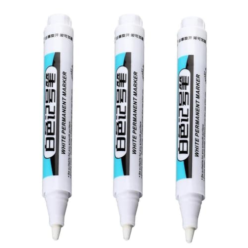 LZYWOD 0,7 / 1,0 / 2,5 mm weißer Marker für Kunststoff, Leder, Glas, Stein, Metall, Leinwand, Stifte, Marker, ölig, M0 x 7, Keramik, wasserdicht, langer Kopf LZYWOD 0,7 / 1,0 / 2,5 mm weißer Marker für Kunststoff, Leder, Glas, Stein, Metall, Leinwand, Stifte, Marker, ölig, M0 x 7, Keramik, wasserdicht, langer Kopf von LZYWOD