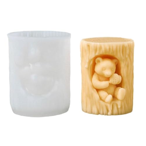LZYWOD Silikon-Kerzenformen mit Reliefbär-Duft, Honig, 3D-Bär, Waben-Diffusor, Stein, Kerzen, Harz, Epoxidharz, Gips-Set LZYWOD Silikon-Kerzenformen mit Reliefbär-Duft, Honig, 3D-Bär, Waben-Diffusor, Stein, Kerzen, Harz, Epoxidharz, Gips-Set von LZYWOD