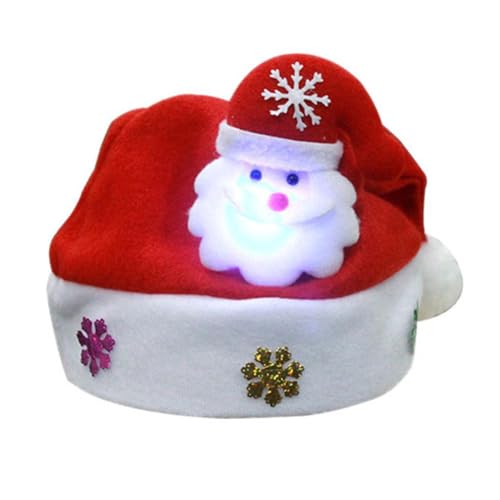 Weihnachtsmütze, Weihnachtsmannmütze, Urlaub für Erwachsene, Uni, bequem, mit buntem Partyjahr, festlich für neue Geschenklichter Weihnachtsmütze, Weihnachtsmannmütze, Urlaub für Erwachsene, Uni, bequem, mit buntem Partyjahr, festlich für neue Geschenklichter von LZYWOD