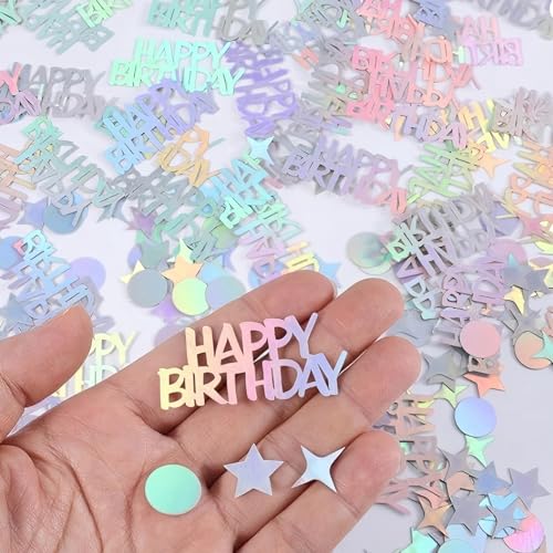 LZZEM Happy Birthday Konfetti für Tisch 30 g Glitzer Geburtstag Tischkonfetti Schillerndes Konfetti Kreis Stern Buchstaben Form Tisch Streuung für DIY Kunst Handwerk Geburtstag Party Dekor LZZEM Happy Birthday Konfetti für Tisch 30 g Glitzer Geburtstag Tischkonfetti Schillerndes Konfetti Kreis Stern Buchstaben Form Tisch Streuung für DIY Kunst Handwerk Geburtstag Party Dekor von LZZEM