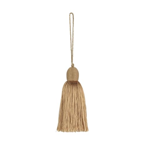 1 Stück Hängende Seilquasten Nähen Bang Seidenfransenbesatz Schlüsselquaste for DIY Vorhangzubehör Heimdekoration Tasche Geschenk Goldbürste(Gold) von LZZYFPX