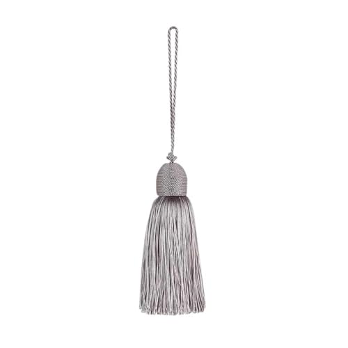 1 Stück Hängende Seilquasten Nähen Bang Seidenfransenbesatz Schlüsselquaste for DIY Vorhangzubehör Heimdekoration Tasche Geschenk Goldbürste(Silver) von LZZYFPX