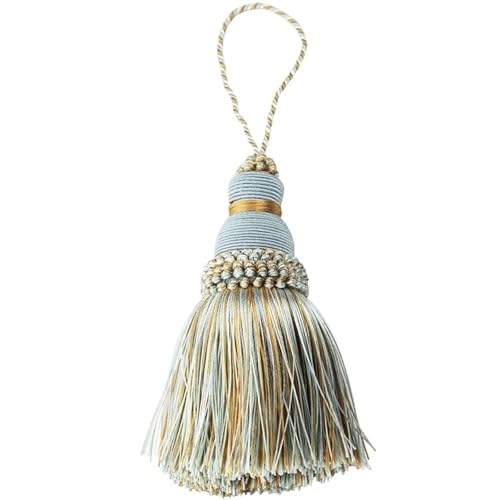 1 stücke Wohnkultur Hängenden Seil Seide Quaste Fringe Quaste Trim Kleidungsstück Dekoration Schlüssel Quasten for DIY Verschönern Vorhang Zubehör(Blue) von LZZYFPX