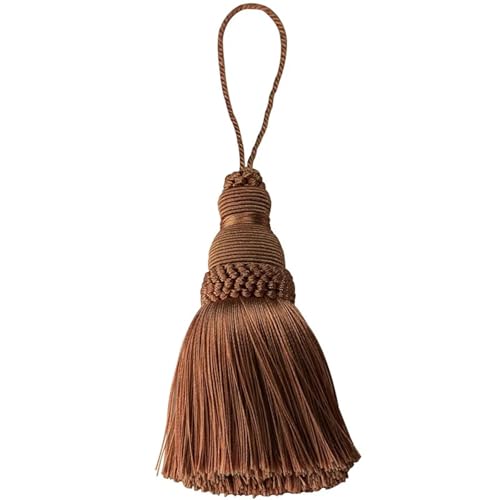 1 stücke Wohnkultur Hängenden Seil Seide Quaste Fringe Quaste Trim Kleidungsstück Dekoration Schlüssel Quasten for DIY Verschönern Vorhang Zubehör(Coffee) von LZZYFPX