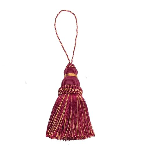 1 stücke Wohnkultur Hängenden Seil Seide Quaste Fringe Quaste Trim Kleidungsstück Dekoration Schlüssel Quasten for DIY Verschönern Vorhang Zubehör(Red) von LZZYFPX