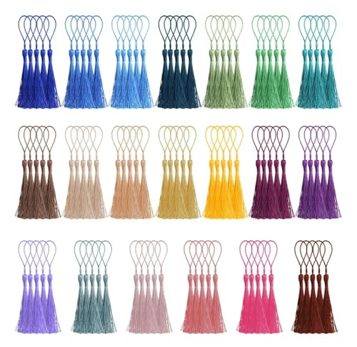 100 Stücke 13 cm Polyester Seide Quasten Fransen Spike Hängen Spike Quaste Vorhänge for Nähen Vorhang Zubehör DIY Handwerk Machen(No.2 Light Brown) von LZZYFPX