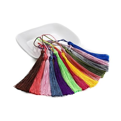 10Pcs Fransenbesatz Nähen Vorhänge Hängen Seil Seide Quasten Zubehör DIY Hochzeit Dekor Lieferungen(Royal Blue) von LZZYFPX