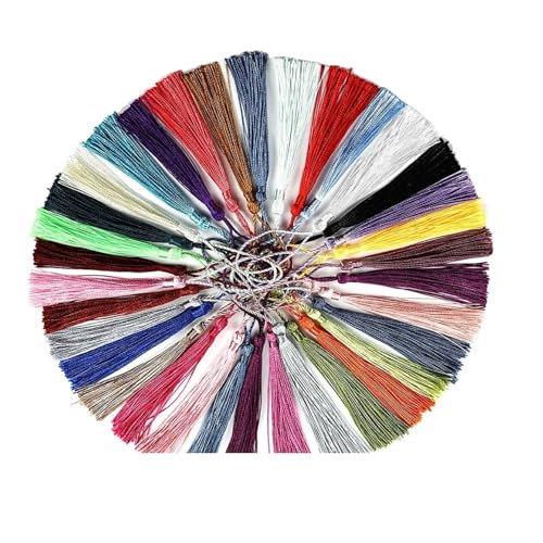 15 Stück 70 mm Hängeseil Seidenquaste Fransen for DIY Schlüsselanhänger Ohrringhaken Anhänger Herstellung Zubehör(Rose Red) von LZZYFPX