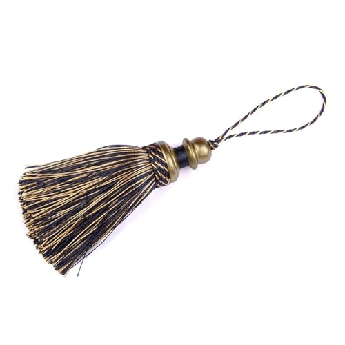 1PC Hängenden Seil Seide Quasten Fransen Nähen Quaste Trim Schlüssel Quasten for DIY Verschönern Vorhang Zubehör(Mix Navy) von LZZYFPX
