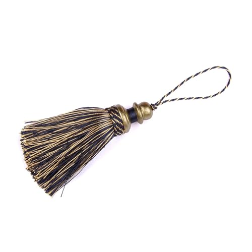 1PC Quaste mit hängendem Seil Seide Nähen Quasten Trim dekorative Schlüssel Quaste for Vorhänge Home Dekoration(Mix Navy) von LZZYFPX
