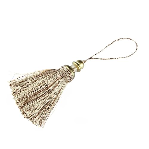 1PC Quaste mit hängendem Seil Seide Nähen Quasten Trim dekorative Schlüssel Quaste for Vorhänge Home Dekoration(Mix beige) von LZZYFPX