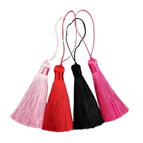 8 cm Quaste for Aufhängen Seil Fransen for Nähen von Vorhängen Kleidungsstück Home Decoratio Craft Zubehör dekorativer Schlüssel(Red) von LZZYFPX