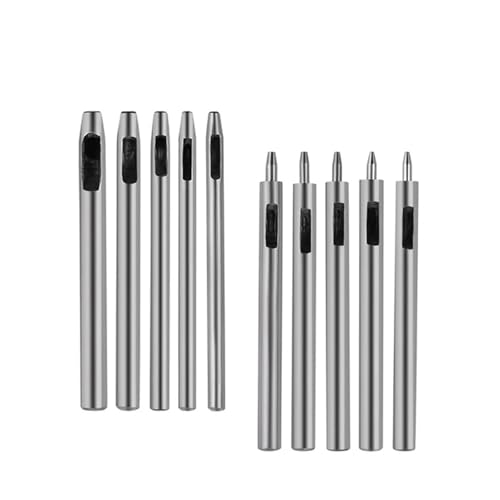 LZZYFPX 1/10 Stück runder Lederform-Lochstanzer, Werkzeuggürtel, hohl, DIY-Stanzset, Metallschneider, Werkzeug, 0,5–5 mm(2mm) von LZZYFPX