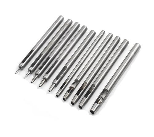 LZZYFPX 10-teiliges Locher-Set in runder Lederform, Gürtel-Hohllocher-Set, DIY-Stanzer-Set, Metall-Schneidewerkzeug, 0,5–5 mm, for Uhrenarmbänder und Stoff LZZYFPX 10-teiliges Locher-Set in runder Lederform, Gürtel-Hohllocher-Set, DIY-Stanzer-Set, Metall-Schneidewerkzeug, 0,5–5 mm, for Uhrenarmbänder und Stoff von LZZYFPX