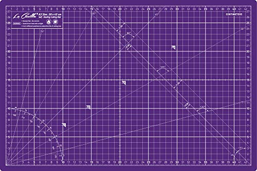 La Canilla ® - Selbstheilende Schneidematte A3 (45x30cm) Zentimeter und Zoll (beidseitig Bedruckt) 5 Schichten Recycling-PVC für Nähen, Basteln und Patchworken - Professionell Cutting Mat von La Canilla