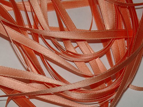 La Mercerie 22355-0006-0301 Satinband, Stoff, 0301 Orange, 25 m x 6 mm, meter von La Mercerie