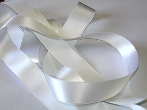 La Mercerie 22355-0016-0401 Satinband, Stoff, 0401 Weiss, 25 m x 16 mm, meter von La Mercerie