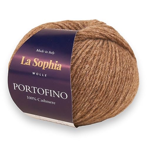 La Sophia Wolle |100% Kaschmir Portofino |25g Kaschmir Wolle zum Stricken oder Häkeln (PF2430 Beige) von La Sophia WOLLE