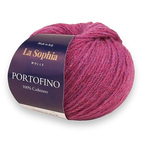 La Sophia Wolle |100% Kaschmir Portofino |25g Kaschmir Wolle zum Stricken oder Häkeln (PF2664 Rosa) von La Sophia WOLLE