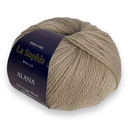 La Sophia Wolle | Alpaka mit Merino Mischung | 50g Alpaka Wolle zum Stricken oder Häkeln (AA2693 Beige) von La Sophia WOLLE