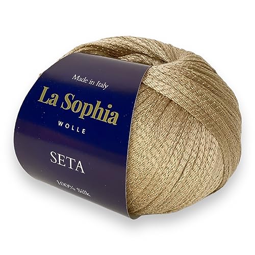 La Sophia Wolle | Seta 100% Seide Silk| 50g Seide zum Stricken oder Häkeln (ST1005 Tigeraugen) von La Sophia WOLLE