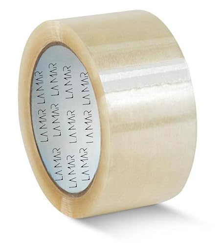 LaMar® 48x Paketklebeband Transparentband- Transportband - Mehrzweckkleber - Universalklebeband - Kleberolle für Umzugskartons - Klebeband - Kartonageband - 48mm breit 60mm lang - Versandband von LaMar