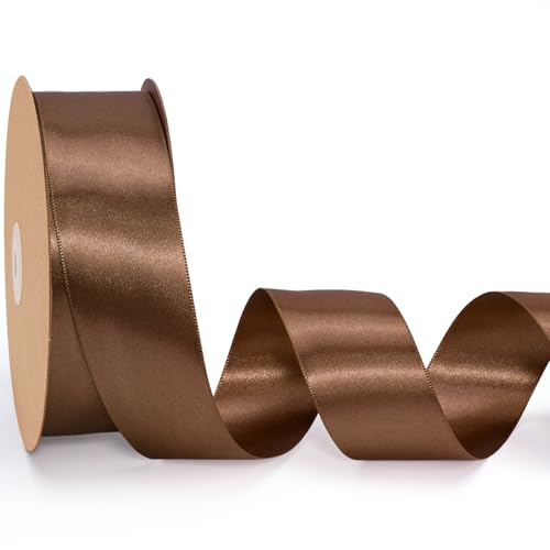 LaRibbons Braunes Satinband, 3,8 cm, 45,7 m, dünn, luxuriös, doppelseitig, Mokka-Mousse-Seidenband für Blumenstrauß, Basteln, Geschenkverpackung, Hochzeitsdekoration LaRibbons Braunes Satinband, 3,8 cm, 45,7 m, dünn, luxuriös, doppelseitig, Mokka-Mousse-Seidenband für Blumenstrauß, Basteln, Geschenkverpackung, Hochzeitsdekoration von LaRibbons