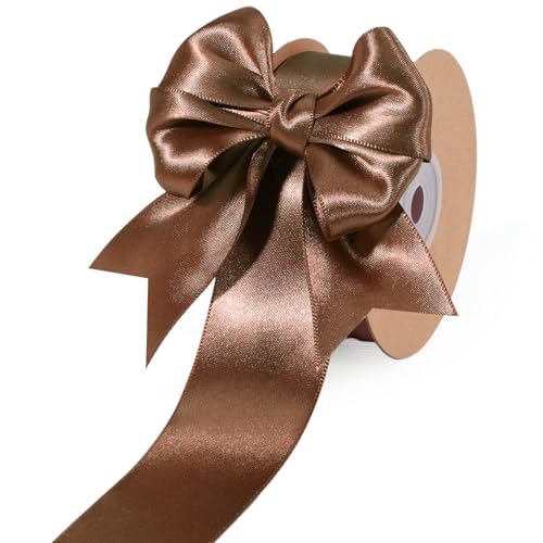 LaRibbons Braunes Satinband, 3,8 cm, 45,7 m, dünn, luxuriös, doppelseitig, Mokka-Mousse-Seidenband für Blumenstrauß, Basteln, Geschenkverpackung, Hochzeitsdekoration LaRibbons Braunes Satinband, 3,8 cm, 45,7 m, dünn, luxuriös, doppelseitig, Mokka-Mousse-Seidenband für Blumenstrauß, Basteln, Geschenkverpackung, Hochzeitsdekoration von LaRibbons