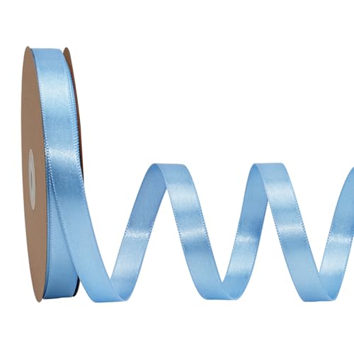 LaRibbons Hellblaues Satinband, 0,9 cm, 22,7 m, luxuriöses doppelseitiges blaues Seidenband für Blumenstrauß, Basteln, Geschenkverpackung, Hochzeit, Party, Babyparty, Dekoration LaRibbons Hellblaues Satinband, 0,9 cm, 22,7 m, luxuriöses doppelseitiges blaues Seidenband für Blumenstrauß, Basteln, Geschenkverpackung, Hochzeit, Party, Babyparty, Dekoration von LaRibbons