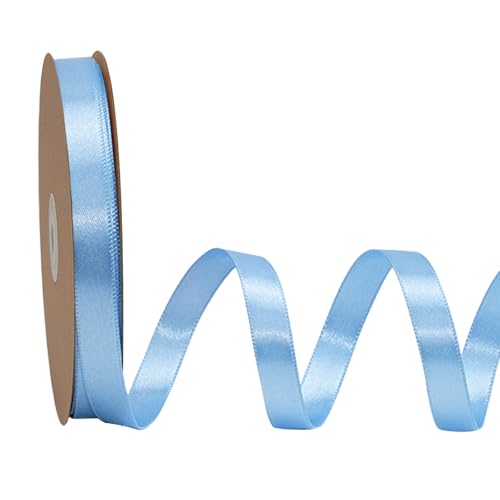 LaRibbons Hellblaues Satinband, 0,9 cm, 45,7 m, dünnes, luxuriöses, doppelseitiges Seidenband für Blumenstrauß, Basteln, Geschenkverpackung, Hochzeit, Babyparty, Dekoration LaRibbons Hellblaues Satinband, 0,9 cm, 45,7 m, dünnes, luxuriöses, doppelseitiges Seidenband für Blumenstrauß, Basteln, Geschenkverpackung, Hochzeit, Babyparty, Dekoration von LaRibbons