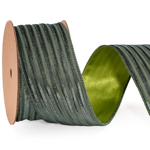 LaRibbons Juteband mit Draht, 6,4 cm x 9,1 m, gestreiftes Samtband für Herbstkranz, Erntedankfest, Weihnachten, Bauernhof, Geschenkverpackung, Heimdekoration LaRibbons Juteband mit Draht, 6,4 cm x 9,1 m, gestreiftes Samtband für Herbstkranz, Erntedankfest, Weihnachten, Bauernhof, Geschenkverpackung, Heimdekoration von LaRibbons