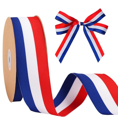 LaRibbons Ripsband in Rot, Weiß, Blau, 3,8 cm x 22,7 m, patriotisches Band für Unabhängigkeit und Gedenktag LaRibbons Ripsband in Rot, Weiß, Blau, 3,8 cm x 22,7 m, patriotisches Band für Unabhängigkeit und Gedenktag von LaRibbons