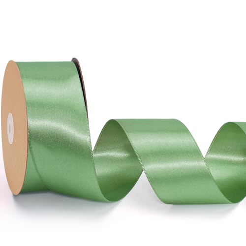 LaRibbons Salbeigrünes Band, 3,8 cm, 22,7 m, luxuriöses, doppelseitiges grünes Seidenband für Blumenstrauß, Basteln, Geschenkverpackung, Hochzeit, Party, Dekoration LaRibbons Salbeigrünes Band, 3,8 cm, 22,7 m, luxuriöses, doppelseitiges grünes Seidenband für Blumenstrauß, Basteln, Geschenkverpackung, Hochzeit, Party, Dekoration von LaRibbons