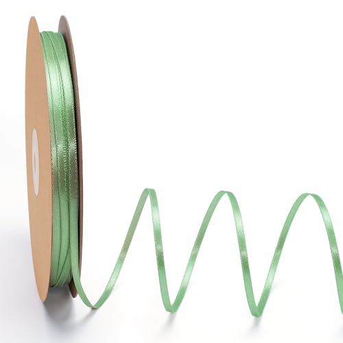 LaRibbons Salbeigrünes Satinband, 0,3 cm, 91,4 m, dünnes, luxuriöses, doppelseitiges grünes Seidenband für Blumenstrauß, Basteln, Geschenkverpackung, Hochzeitsdekoration LaRibbons Salbeigrünes Satinband, 0,3 cm, 91,4 m, dünnes, luxuriöses, doppelseitiges grünes Seidenband für Blumenstrauß, Basteln, Geschenkverpackung, Hochzeitsdekoration von LaRibbons