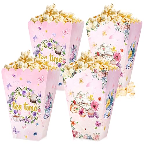 LaVenty 12 Stück Blumen-Teeparty-Popcorn-Boxen, Gastgeschenktüten, Teeparty-Dekoration, Teeparty-Zubehör, Teeparty-Geschenktüten LaVenty 12 Stück Blumen-Teeparty-Popcorn-Boxen, Gastgeschenktüten, Teeparty-Dekoration, Teeparty-Zubehör, Teeparty-Geschenktüten von LaVenty