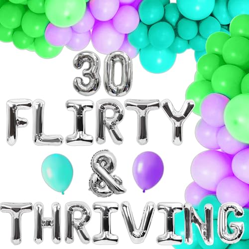 LaVenty 30 Flirty und blühende Geburtstagsdekoration 30. Ballongirlande Flirty Thirty Birthday Dekorationen Dirty Thirty 30. Geburtstag Zubehör LaVenty 30 Flirty und blühende Geburtstagsdekoration 30. Ballongirlande Flirty Thirty Birthday Dekorationen Dirty Thirty 30. Geburtstag Zubehör von LaVenty
