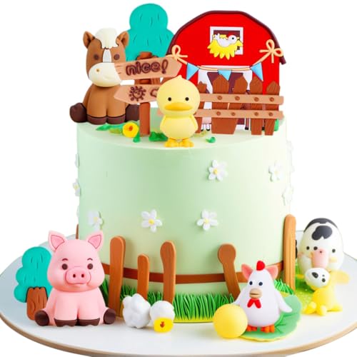 LaVenty Bauernhof Tier Kuchen Dekoration Schaf Kuchen Topper Bauernhof Tier Geburtstag Dekoration Kuh Kuchen Dekoration Schwein Kuchen Topper Für Bauernhof Tier Babydusche Geburtstag Dekorationen LaVenty Bauernhof Tier Kuchen Dekoration Schaf Kuchen Topper Bauernhof Tier Geburtstag Dekoration Kuh Kuchen Dekoration Schwein Kuchen Topper Für Bauernhof Tier Babydusche Geburtstag Dekorationen von LaVenty