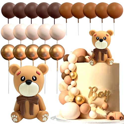 LaVenty Beige Teddybär Tortendeko Taufe 1 Jahr Braun Kuchen Dekoration für Hochzeit Baby Shower Geburtstag Party LaVenty Beige Teddybär Tortendeko Taufe 1 Jahr Braun Kuchen Dekoration für Hochzeit Baby Shower Geburtstag Party von LaVenty