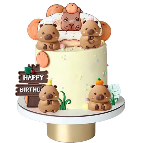 LaVenty Capybara-Kuchenaufsätze, Mini-Blasfisch, Partyzubehör für Capybara, Geburtstagszubehör, Babyparty, Partyzubehör LaVenty Capybara-Kuchenaufsätze, Mini-Blasfisch, Partyzubehör für Capybara, Geburtstagszubehör, Babyparty, Partyzubehör von LaVenty