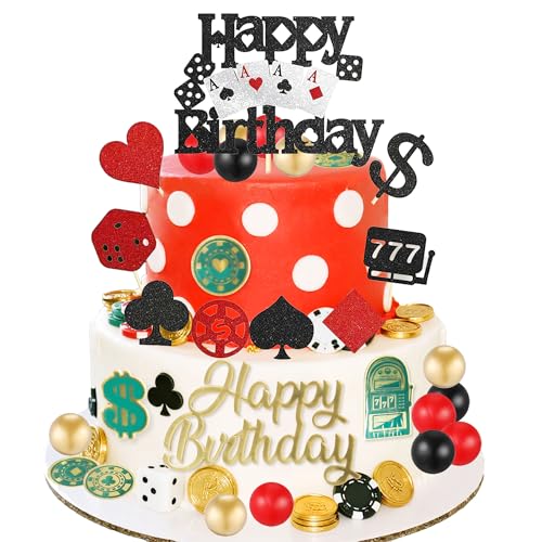 LaVenty Casino Kuchen Dekorationen Casino Geburtstag Kuchen Topper Poker Kuchen Topper Poker Chips Würfel für Las Vegas Szene Thema LaVenty Casino Kuchen Dekorationen Casino Geburtstag Kuchen Topper Poker Kuchen Topper Poker Chips Würfel für Las Vegas Szene Thema von LaVenty