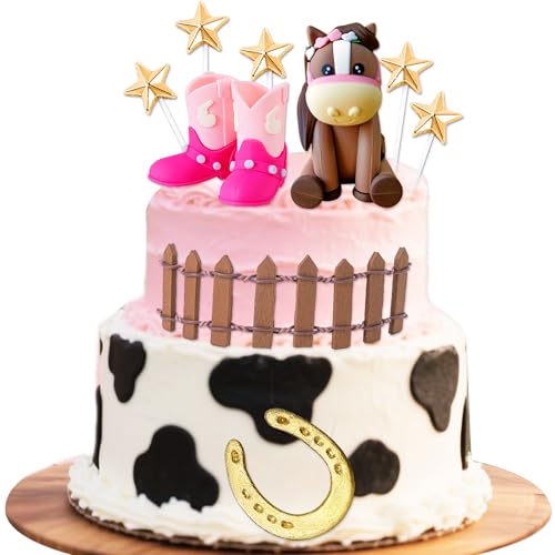 LaVenty Cowgirl Pferd Kuchen Dekoration Cowgirl Kuchen Topper Mädchen Pferd Party Dekorationen Pferderennen für Western Cowgirl Geburtstag Babydusche LaVenty Cowgirl Pferd Kuchen Dekoration Cowgirl Kuchen Topper Mädchen Pferd Party Dekorationen Pferderennen für Western Cowgirl Geburtstag Babydusche von LaVenty