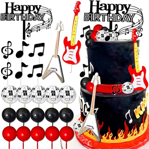 LaVenty Guitar Tortendeko Disco Tortendeko Gitarre Kuchen Dekoration Gitarre Kuchen Topper für Musik Thema Geburtstag Disco Party Dekoration Rock Roll Geburtstag Dekoration LaVenty Guitar Tortendeko Disco Tortendeko Gitarre Kuchen Dekoration Gitarre Kuchen Topper für Musik Thema Geburtstag Disco Party Dekoration Rock Roll Geburtstag Dekoration von LaVenty