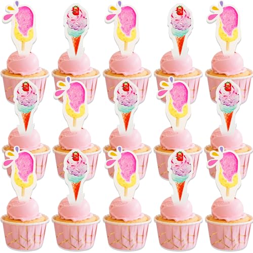 LaVenty Eiscreme Tortenaufleger Eiscreme Party Tortendekoration LaVenty Eiscreme Tortenaufleger Eiscreme Party Tortendekoration von LaVenty