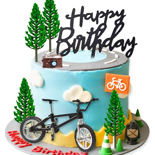 LaVenty Fahrrad-Kuchenaufsatz, Fahrrad-Kuchendekorationen für Outdoor-Sport, Camp, Bergbaum-Thema, Geburtstagsparty-Zubehör LaVenty Fahrrad-Kuchenaufsatz, Fahrrad-Kuchendekorationen für Outdoor-Sport, Camp, Bergbaum-Thema, Geburtstagsparty-Zubehör von LaVenty