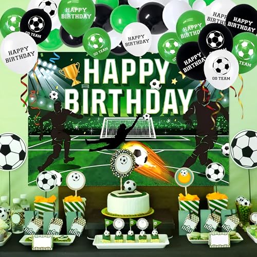 LaVenty Fussball Party Dekorationen Fußball Luftballons Deko Grün Fussball Party Deko Fußball Deko Geburtstag Ballons für Mädchen Junge Kindergeburtstag Deko LaVenty Fussball Party Dekorationen Fußball Luftballons Deko Grün Fussball Party Deko Fußball Deko Geburtstag Ballons für Mädchen Junge Kindergeburtstag Deko von LaVenty