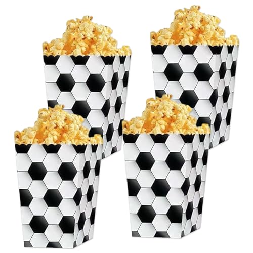 LaVenty Fußball-Partytüten, Popcorn-Boxen, Leckereien, Süßigkeiten, Leckereien, Zubehör für Blöcke, Geburtstagsparty-Dekoration, 12 Stück LaVenty Fußball-Partytüten, Popcorn-Boxen, Leckereien, Süßigkeiten, Leckereien, Zubehör für Blöcke, Geburtstagsparty-Dekoration, 12 Stück von LaVenty