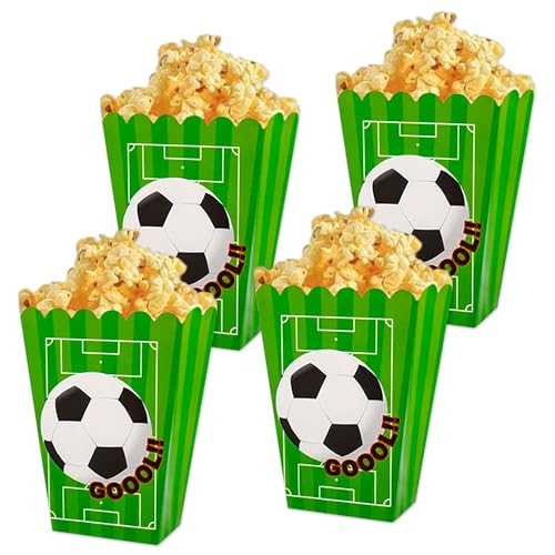 LaVenty Fußball-Partytüten, Popcorn-Boxen, Leckereien, Süßigkeiten, Leckereien, Zubehör für Blöcke, Geburtstagsparty-Dekoration, 12 Stück LaVenty Fußball-Partytüten, Popcorn-Boxen, Leckereien, Süßigkeiten, Leckereien, Zubehör für Blöcke, Geburtstagsparty-Dekoration, 12 Stück von LaVenty